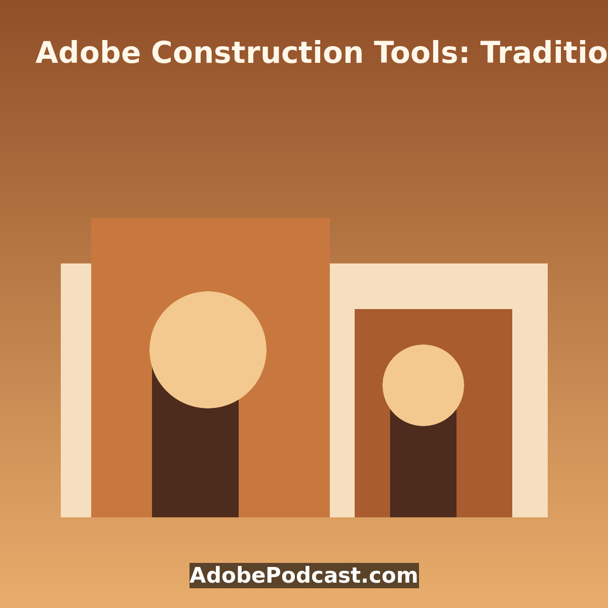 Adobe Construction Tools: Traditional Hand Tools and Modern Equipment featured image by AdobePodcast.com
