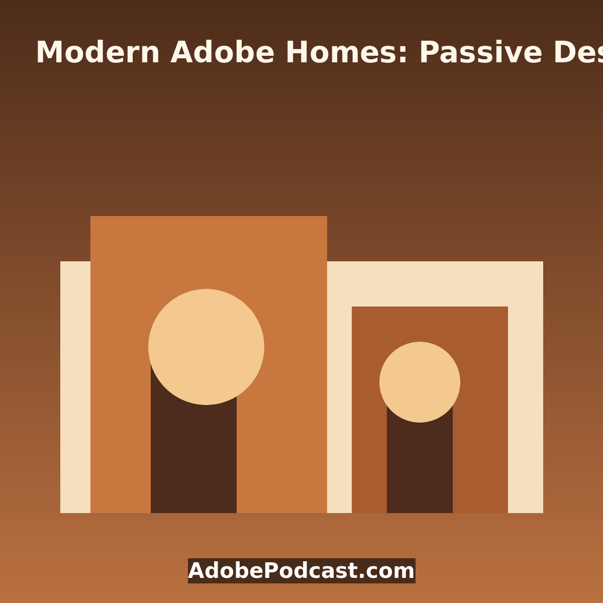 Modern Adobe Homes: Passive Design, Thermal Mass and Comfort featured image by AdobePodcast.com